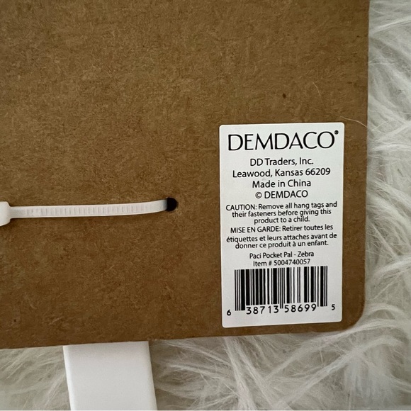 DEMDACO Zebra Paci Pocket Pal - Picture 4 of 4